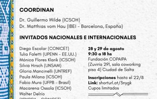 International Workshop: Contested Public Policies: Multiculturalism and the Governance of Education, Health, and Territory in Argentina and Latin America, to be held in Salta, Argentina, August 28-29